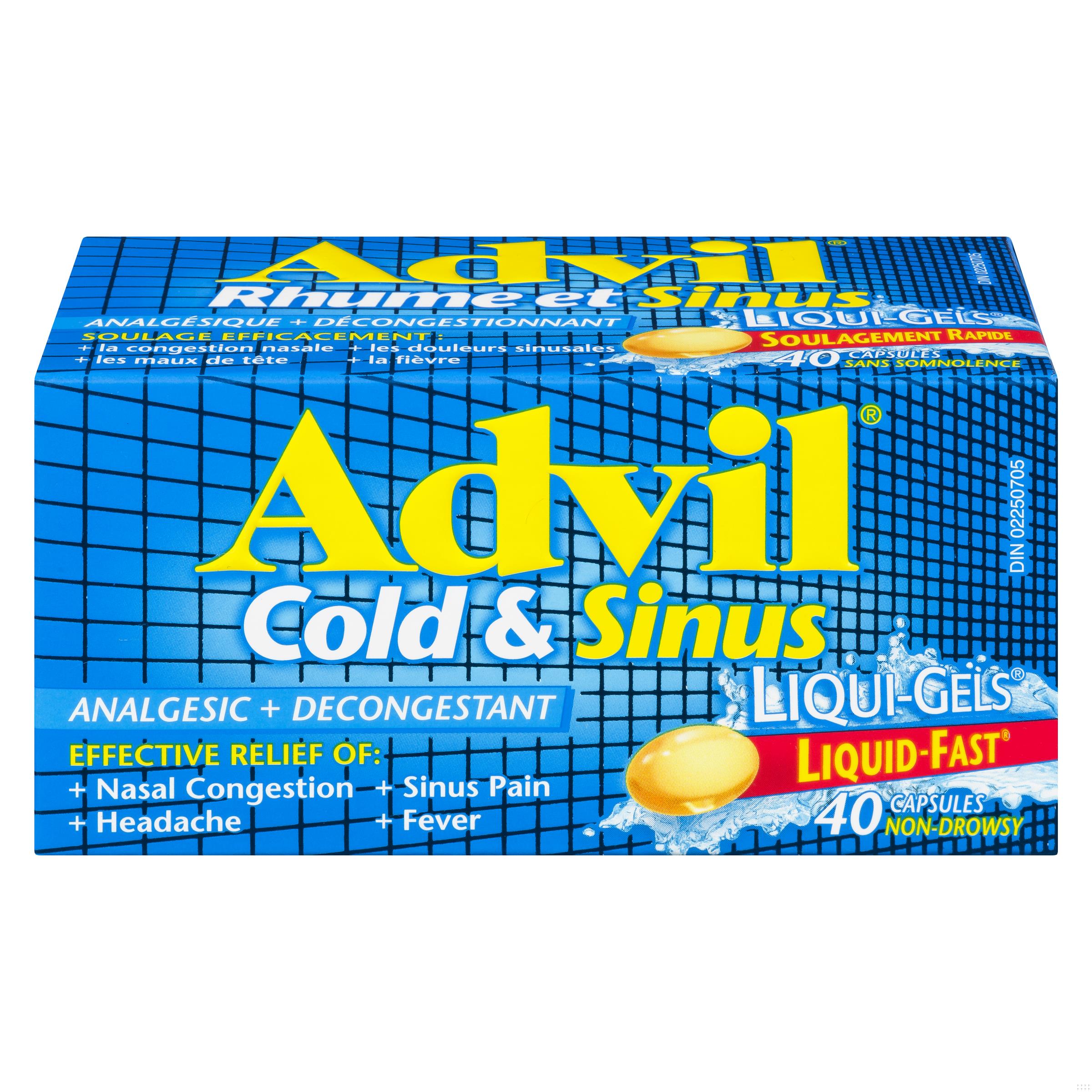ADVIL COLD & SINUS LIQUI-GELS 200MG 40