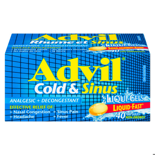 ADVIL COLD & SINUS LIQUI-GELS 200MG 40
