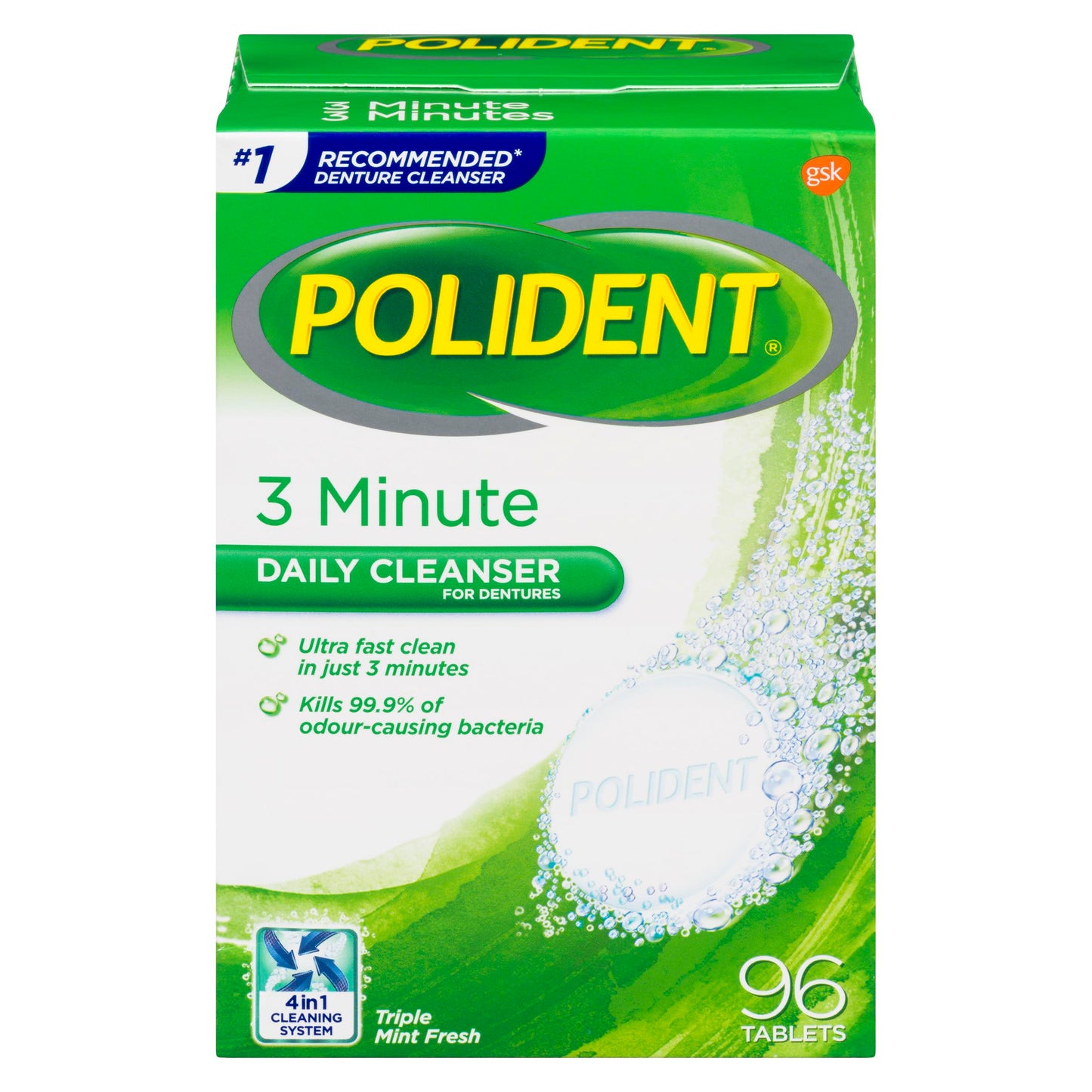 POLIDENT 3 MINUTE 96