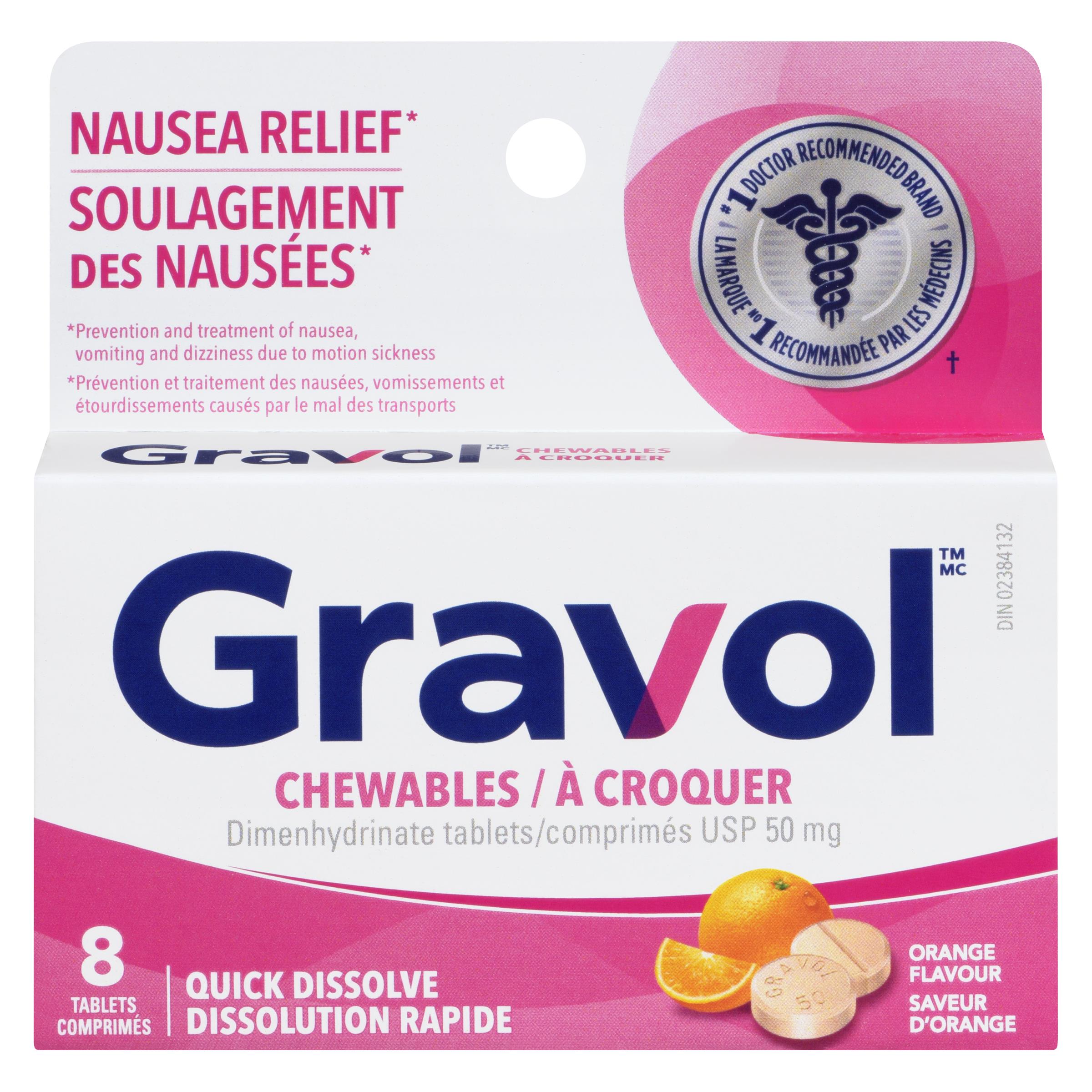 GRAVOL CHW TB 50MG 8