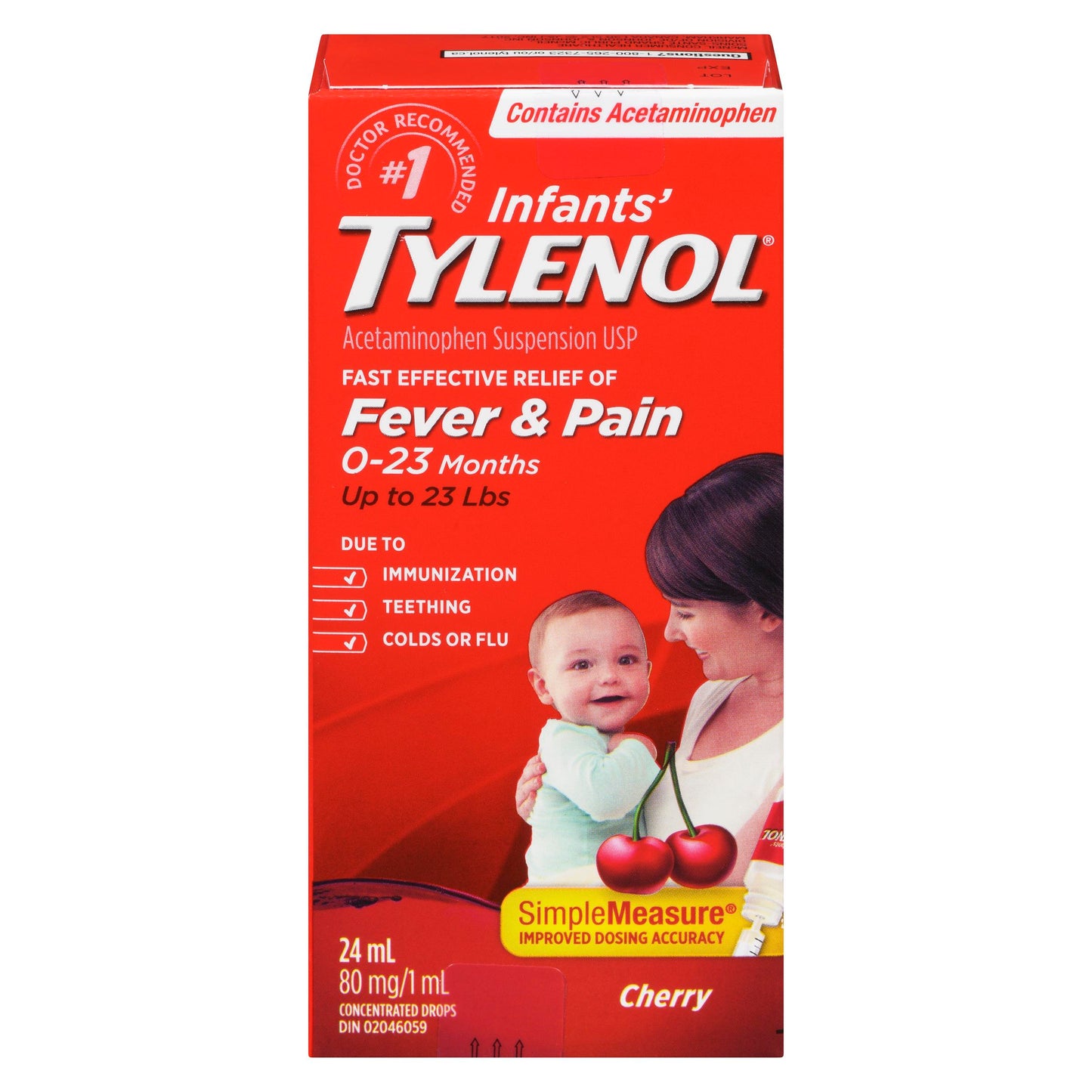 TYLENOL DROPS SUSP CHERRY 80MG 24ML