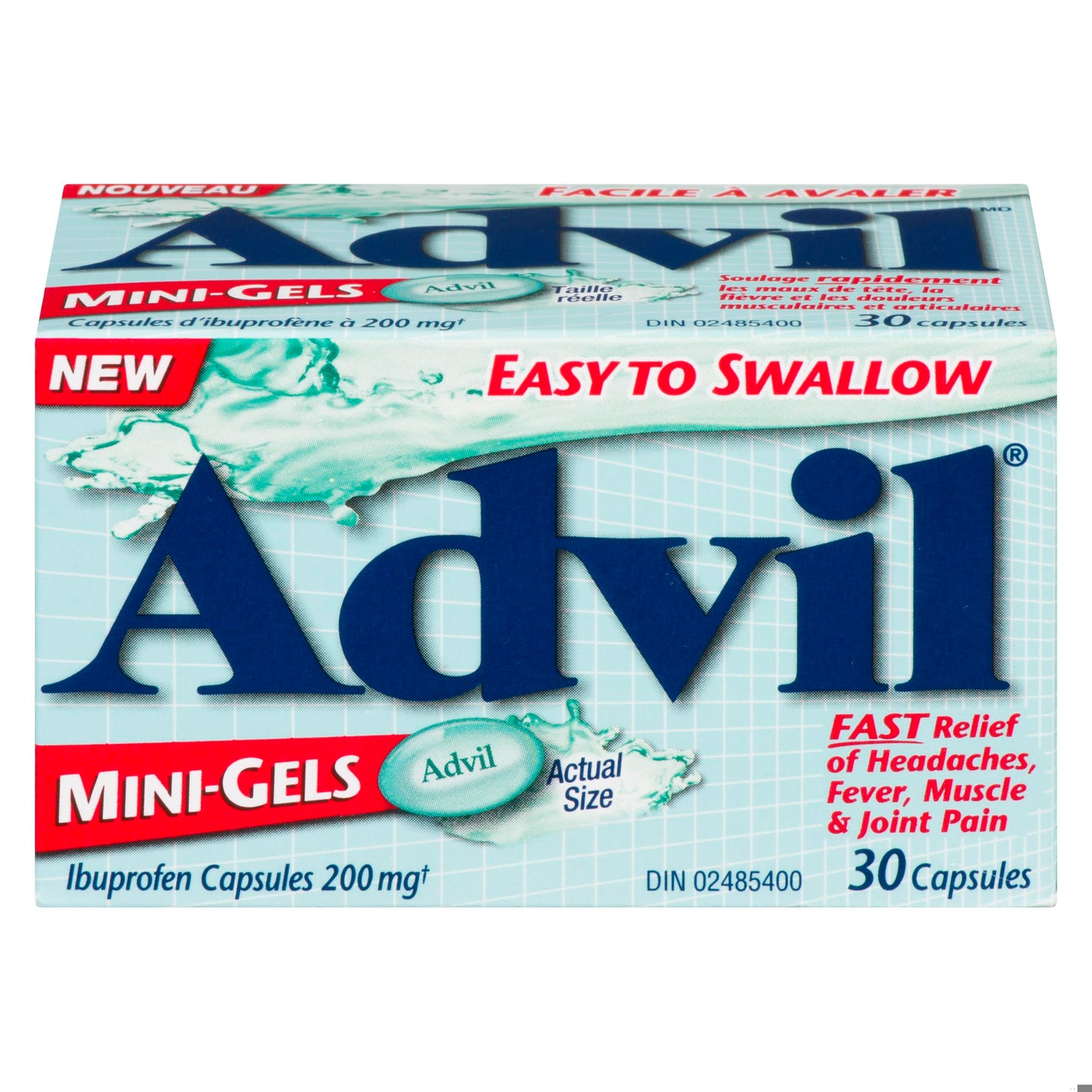 ADVIL MINI GEL CAPS 200MG 30