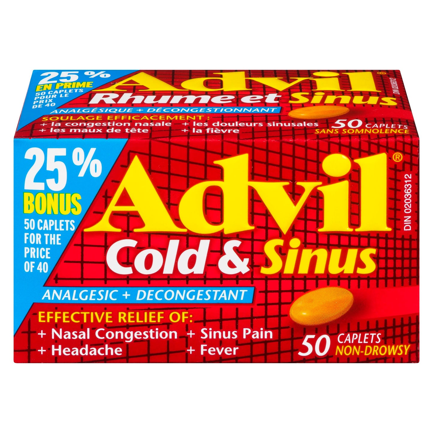 ADVIL COLD & SINUS CPLT 40+10