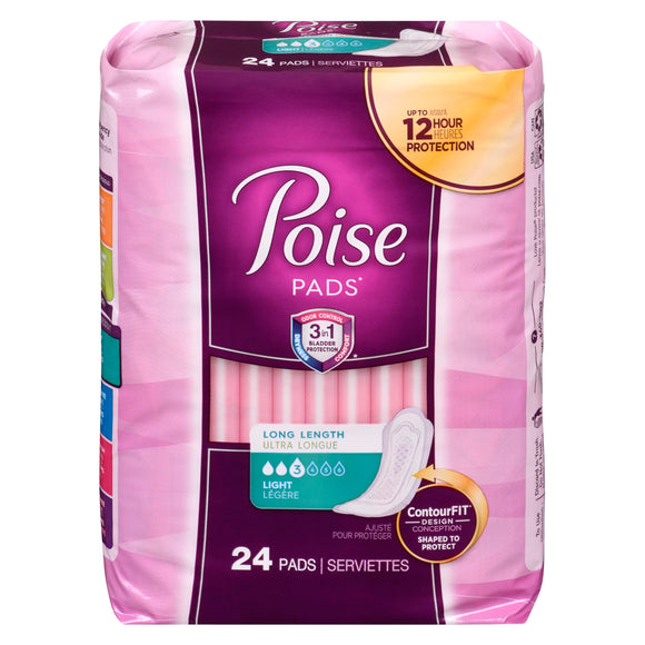 POISE PAD ULTRA THIN 24