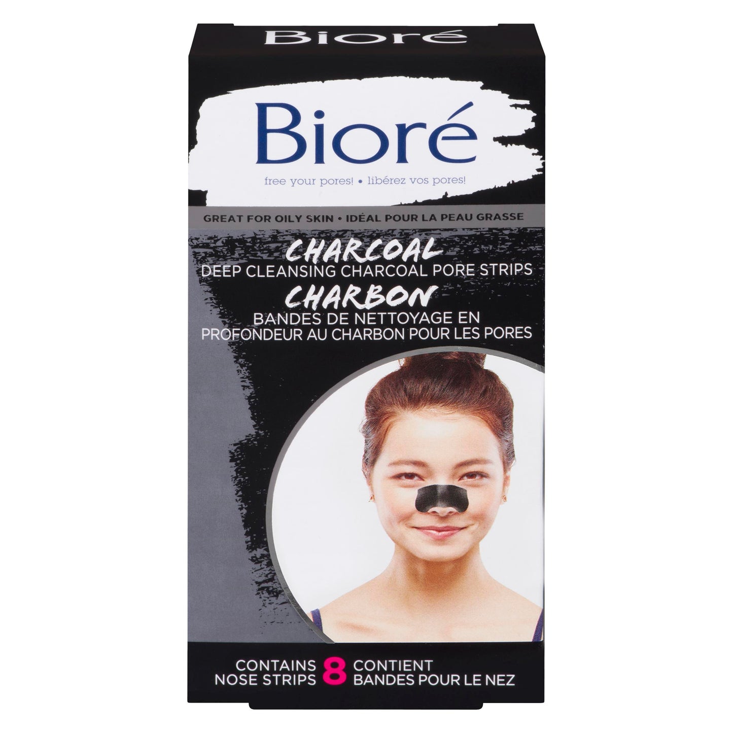 BIORE STRIPS NOSE PORE CHARCOAL 8