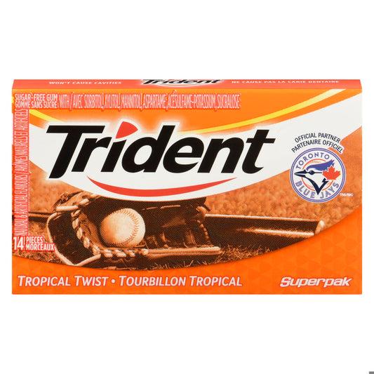 GUM SUPER PAK TRIDENT TROPICAL TWIST 14 PC