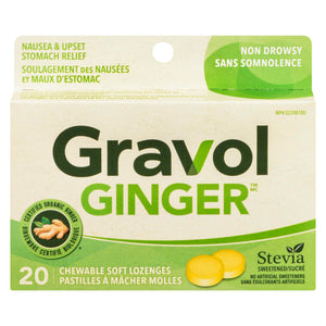 GRAVOL SOFT CHEW LOZ GINGER 500MG 20