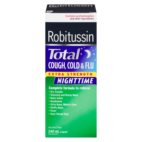 ROBITUSSIN TOTAL LIQ C/C/F ES NIGHT 240ML