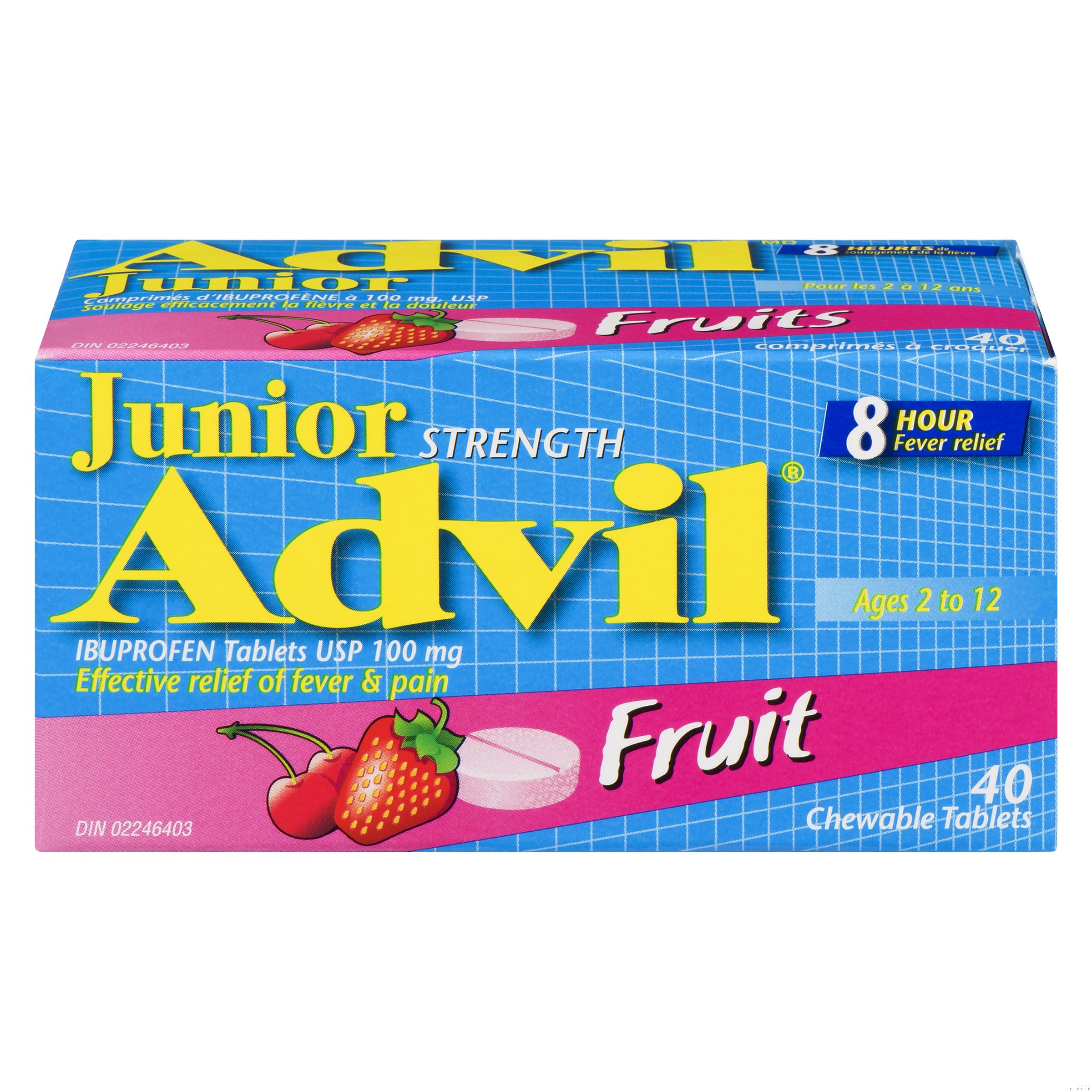 ADVIL JR CHEW TB 100MG FRUITS 40