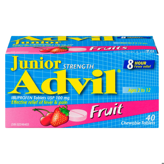 ADVIL JR CHEW TB 100MG FRUITS 40