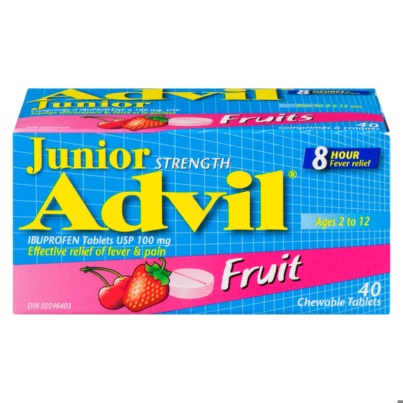 ADVIL JR CHEW TB 100MG FRUITS 40