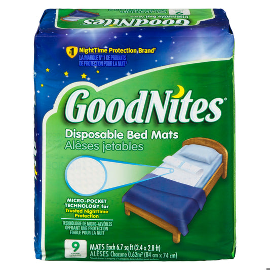 GOODNITES BED MATS DISPOSABLE 9