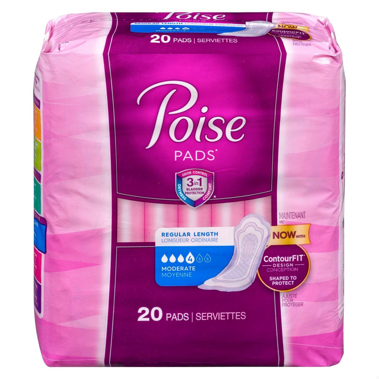 POISE PAD MODERATE ABSORBANCY 20