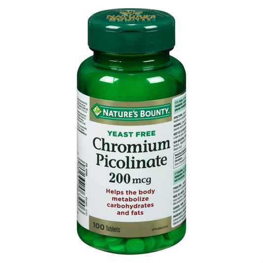 NATURE'S BOUNTY CHROMIUM TB 200MCG 100